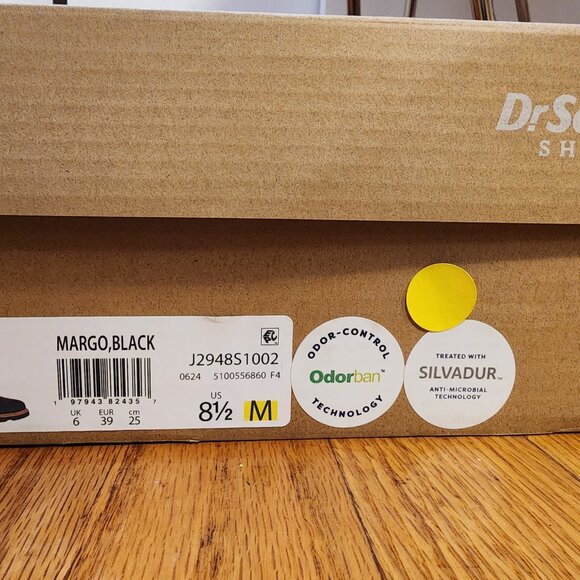 Dr. Scholls womens Margo Lug Sole Chelsea Booties Black Faux Leather - b029 - Picture 9 of 9